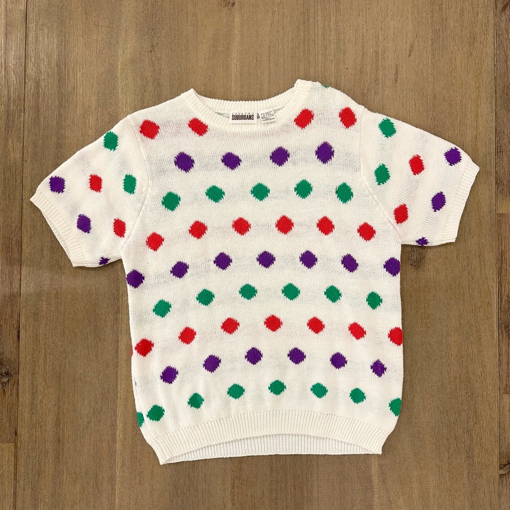 Colorful Polka Dot Kids Sweater